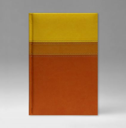 Ежедневник датированный 12х17 см, серия Классик, материал Принт Триколор, (арт. 362), цвет оранжевый с желтым
