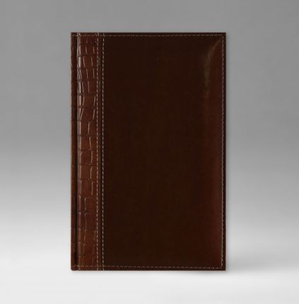 Ежедневник датированный 12х17 см, серия Классик, материал Тоскана Кроко, (арт. 362), цвет коричневый