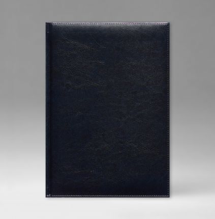 Ежедневник датированный 15х21 см, серия Евро, материал Небраска, (арт. 372), переплёт фиксированный, цвет темно-синий