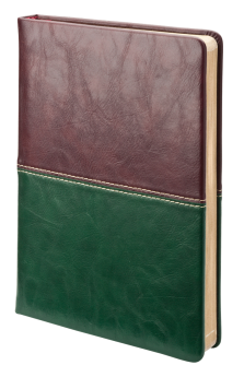Ежедневник недатированный (бренд InFolio) коллекция Atrium, формат А5, цвет бордовый-зеленый