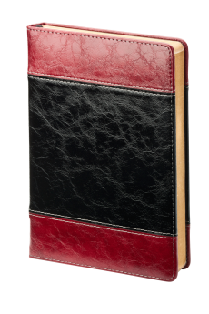 Ежедневник недатированный (бренд InFolio) коллекция Challenge, формат А5, цвет черный-бордовый