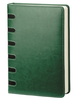 Ежедневник недатированный (бренд InFolio) коллекция Luxemburg, вырубка по корешку, размер 15х21 см, цвет зеленый