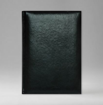 Ежедневник недатированный 15х21 см, серия Уникум, материал Тоскана, (арт. 378), цвет черный