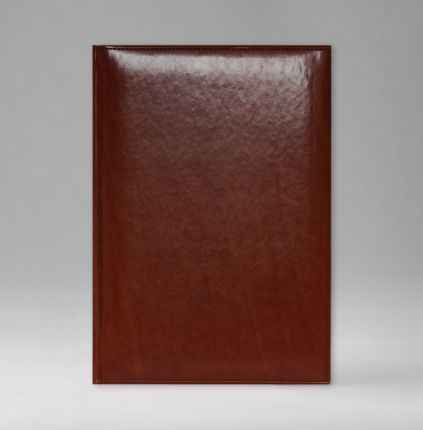 Ежедневник недатированный 15х21 см, серия Уникум, материал Тоскана, (арт. 378), цвет коричневый