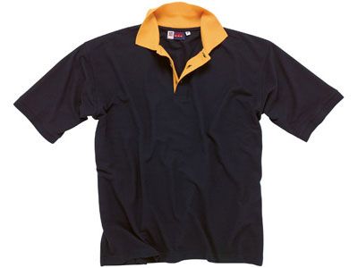 Рубашка поло "Midland" мужская, цвет тёмно-синий/жёлтый, размер XL
