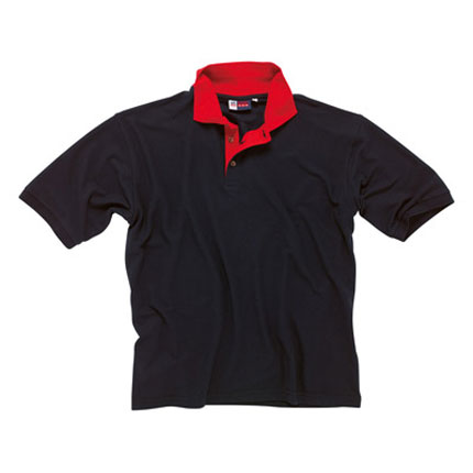 Рубашка поло "Midland" мужская, цвет тёмно-синий/красный, размер S