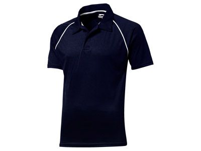 Рубашка поло "Piping" мужская, цвет тёмно-синий/белый, размер S