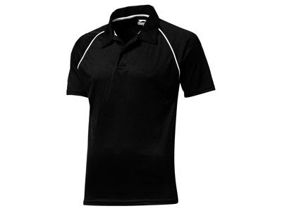 Рубашка поло "Piping" мужская, цвет чёрный/белый, размер 2XL