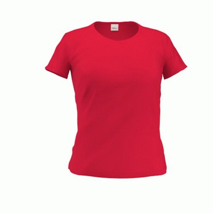 Футболка женская, модель 02W Galant Woman, цвет красный, размер S
