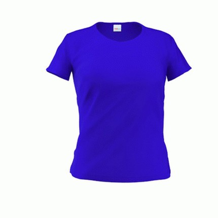 Футболка женская, модель 02W Galant Woman, цвет синий (васильковый), размер S