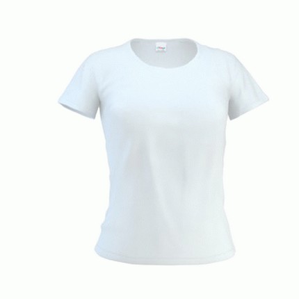Футболка женская, модель 37W Slim Woman, цвет белый, размер S