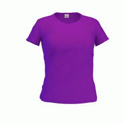 Футболка женская, модель 37W Slim Woman, цвет фиолетовый, размер L