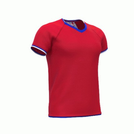 Футболка мужская, модель 14021 MoscowStyle, цвет красный, размер XS