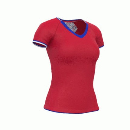 Футболка женская, модель 14W021 MoscowStyle Woman, цвет красный, размер XXL