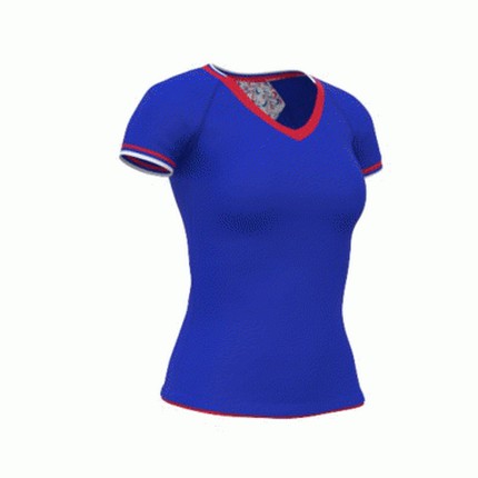 Футболка женская, модель 14W021 MoscowStyle Woman, цвет синий (васильковый), размер XXL