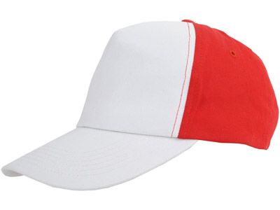 Бейсболка "Arizona" 5-ти панельная, цвет белый/красный