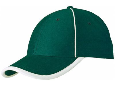 Бейсболка "Edge" 6-ти панельная, цвет зелёный/натуральный, некрашенный хлопок