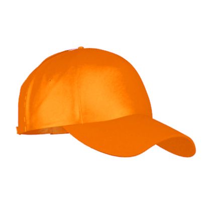 Бейсболка пять клиньев модель Classic L (10L), застежка - липучка, цвет оранжевый