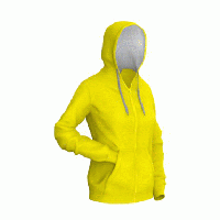 Толстовка женская, модель 17W Style Woman, цвет жёлтый с серым, размер M
