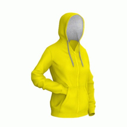 Толстовка женская, модель 17W Style Woman, цвет жёлтый с серым, размер XL
