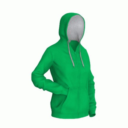 Толстовка женская, модель 17W Style Woman, цвет зелёный с серым, размер XL