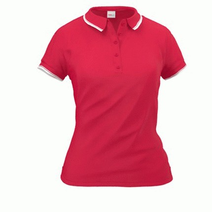 Рубашка-поло женская, модель 04BK Trophy Women, цвет красный, размер M