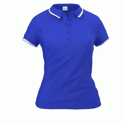 Рубашка-поло женская, модель 04BK Trophy Women, цвет синий (васильковый), размер S
