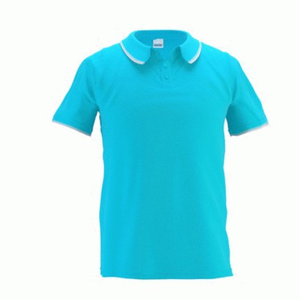 Рубашка-поло мужская, модель 04T Trophy, цвет бирюзовый, размер L