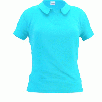 Рубашка-поло женская, модель 04WL Woman, цвет бирюзовый, размер S
