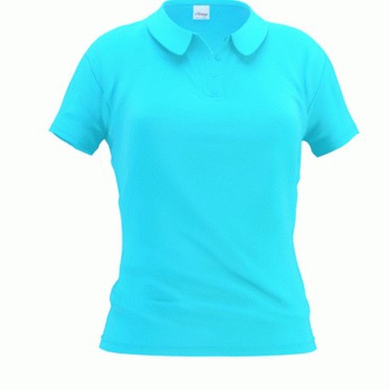 Рубашка-поло женская, модель 04WL Woman, цвет бирюзовый, размер S