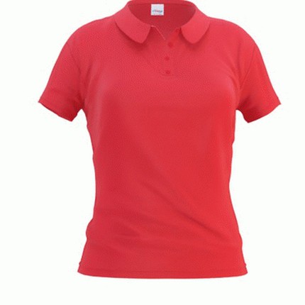 Рубашка-поло женская, модель 04WL Woman, цвет красный, размер L