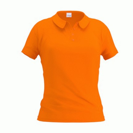 Рубашка-поло женская, модель 04WL Woman, цвет оранжевый, размер L