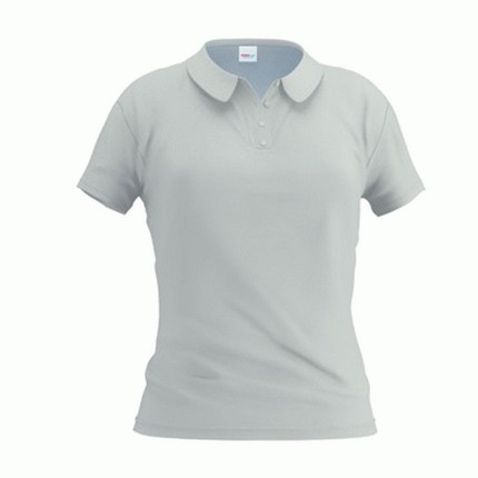 Рубашка-поло женская, модель 04WL Woman, цвет светло-серый, размер L