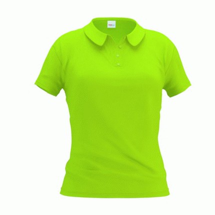 Рубашка-поло женская, модель 04WL Woman, цвет ярко-зелёный, размер L