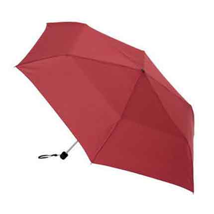 Зонт складной - мини, механический, в чехле, бордовый