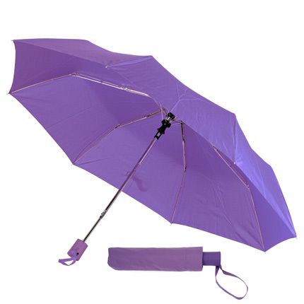 Зонт складной автоматический "Ева", цвет фиолетовый