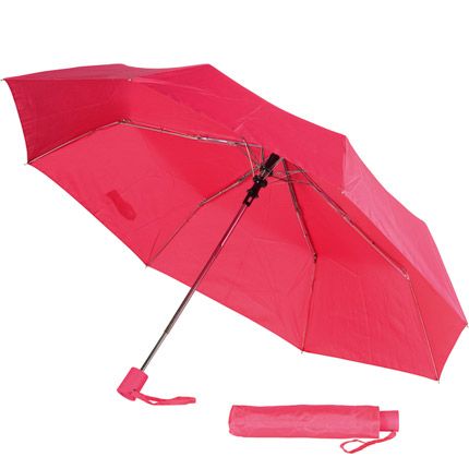 Зонт складной автоматический "Ева", цвет розовый