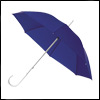 Зонт-трость с алюминиевой изогнутой ручкой. Купол полиэстер 190Т. Корпус алюминий. Ручное открытие. Синий