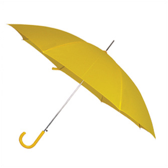 Зонт-трость, автоматическое открытие, полиэстер 190Т. Жёлтый