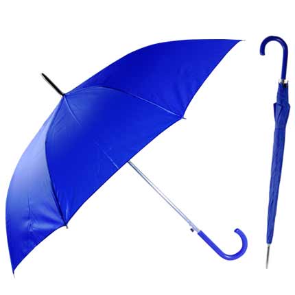 Зонт-трость, автоматическое открытие, полиэстер 190Т. Синий 286 С