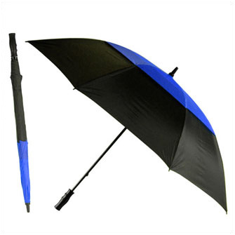 Зонт-трость противоштормовой "Monsun", механический, черный/синий