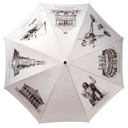 Зонт-трость полуавтоматический «Восьмое чудо света», белый