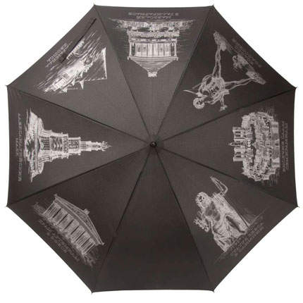 Зонт-трость полуавтоматический «Восьмое чудо света», чёрный