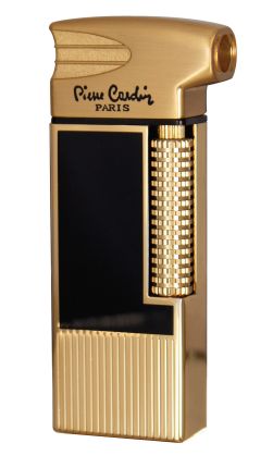 Зажигалка "Pierre Cardin" для трубок газовая пьезо, цвет черный с золотом