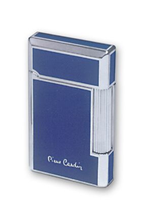 Зажигалка "Pierre Cardin" газовая кремниевая, цвет синий лак с серебром