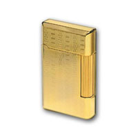 Зажигалка "Pierre Cardin" газовая кремниевая, цвет золотой с насечкой