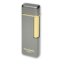 Зажигалка "Pierre Cardin" газовая кремниевая, цвет оружейный хром с золотом