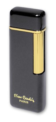Зажигалка "Pierre Cardin" газовая кремниевая, цвет черный лак с золотом