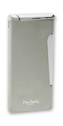 Зажигалка "Pierre Cardin" газовая кремниевая турбо, цвет серый