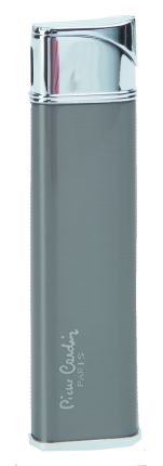 Зажигалка "Pierre Cardin" газовая пьезо, цвет серый с хромом